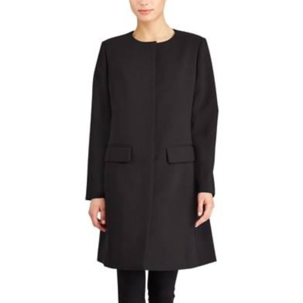 Ralph Lauren, Light Topper Coat, Medium, Black